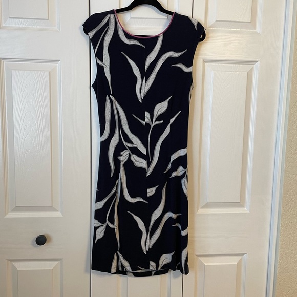 NIC+ZOE Navy leaf dress - Picture 6 of 6